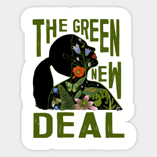 AOC - Green New Deal Sticker by BrookeFischerArt